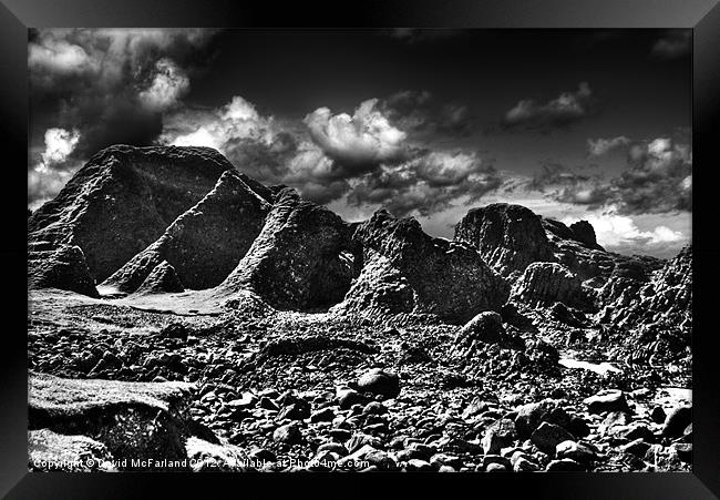 Ballintoy Rocks Framed Print by David McFarland