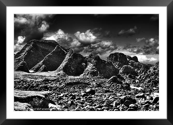 Ballintoy Rocks Framed Mounted Print by David McFarland