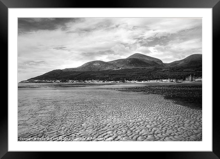 Tide out at Newcastle Framed Mounted Print by David McFarland