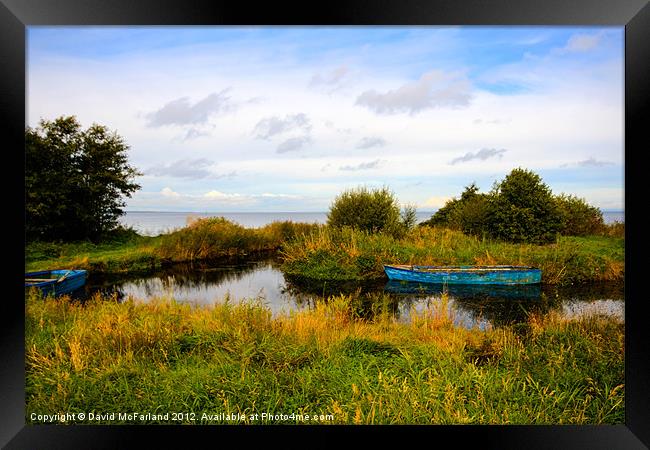 Lough Neagh's Blue Lagoon Framed Print by David McFarland