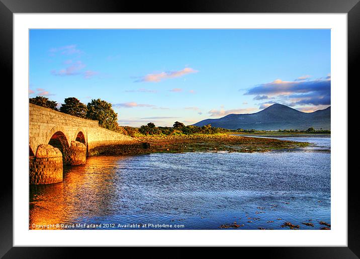 The day ends at Dundrum Framed Mounted Print by David McFarland