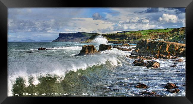 Unforgettable Ballycastle panorama Framed Print by David McFarland