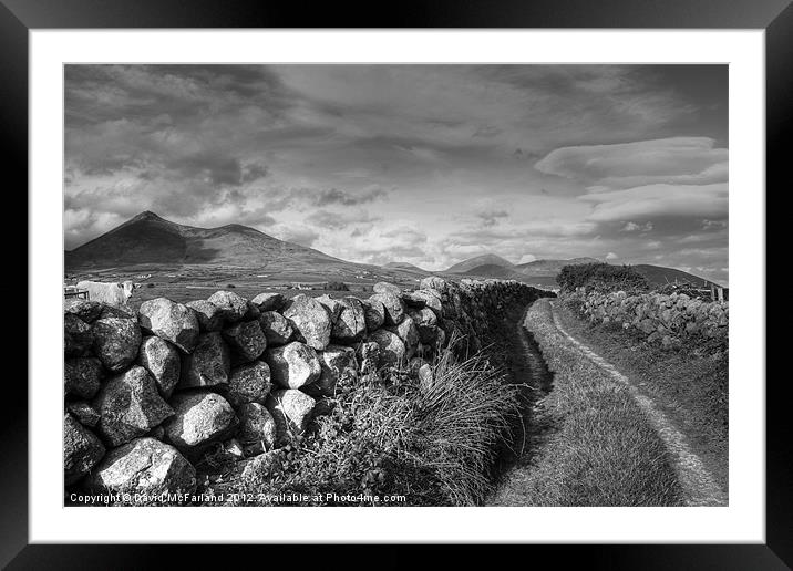 Path to the Mourne Mountains Framed Mounted Print by David McFarland