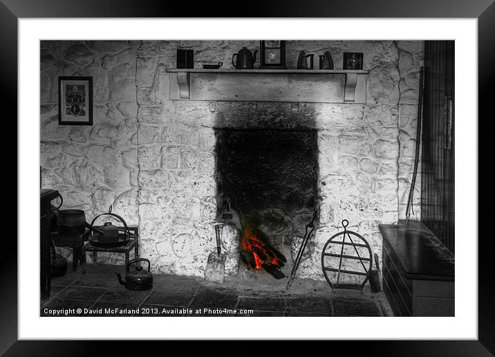 Home at the hearth Framed Mounted Print by David McFarland