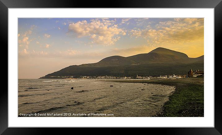 Evening light on the Mournes Framed Mounted Print by David McFarland