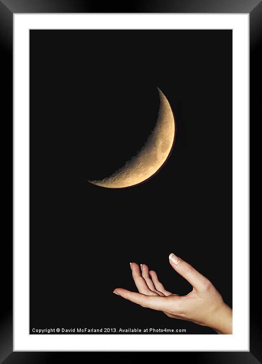 Pringle Moon Framed Mounted Print by David McFarland