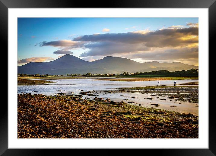 Evening anglers at the Mournes Framed Mounted Print by David McFarland