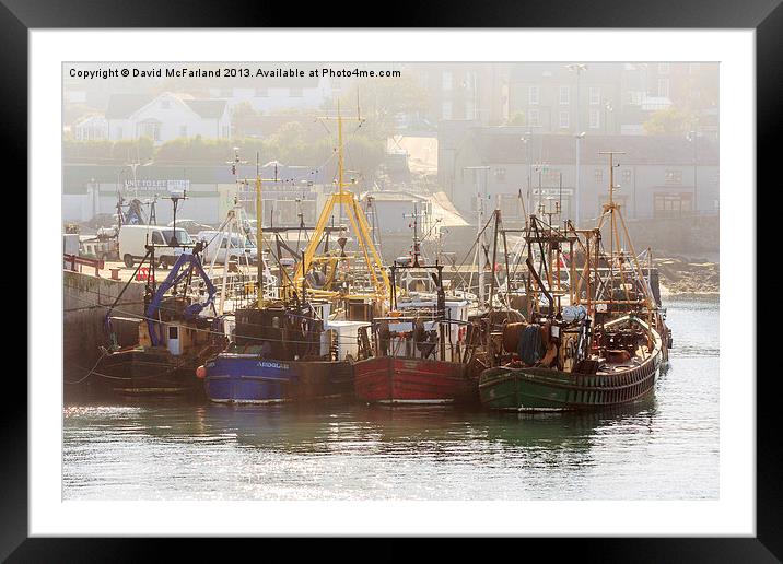 Ardglass Fishing Fleet (2) Framed Mounted Print by David McFarland