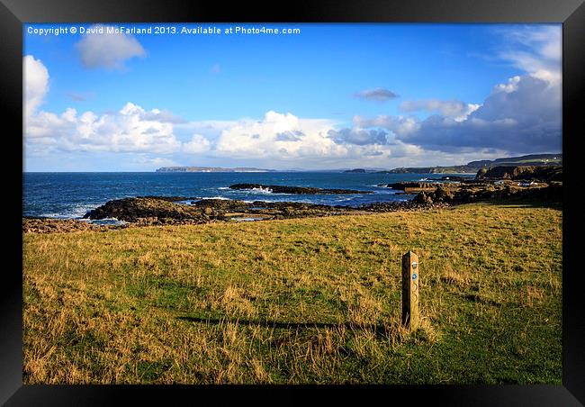 Dunserevick and beyond Framed Print by David McFarland