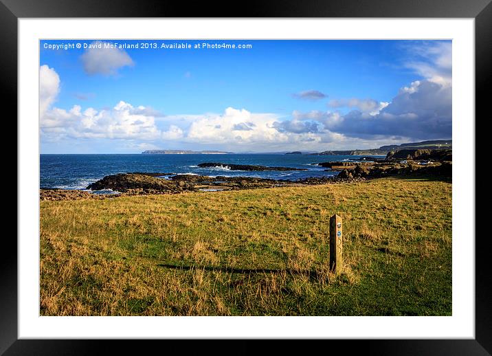 Dunserevick and beyond Framed Mounted Print by David McFarland