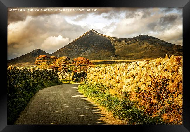 Autumn in the Mournes Framed Print by David McFarland