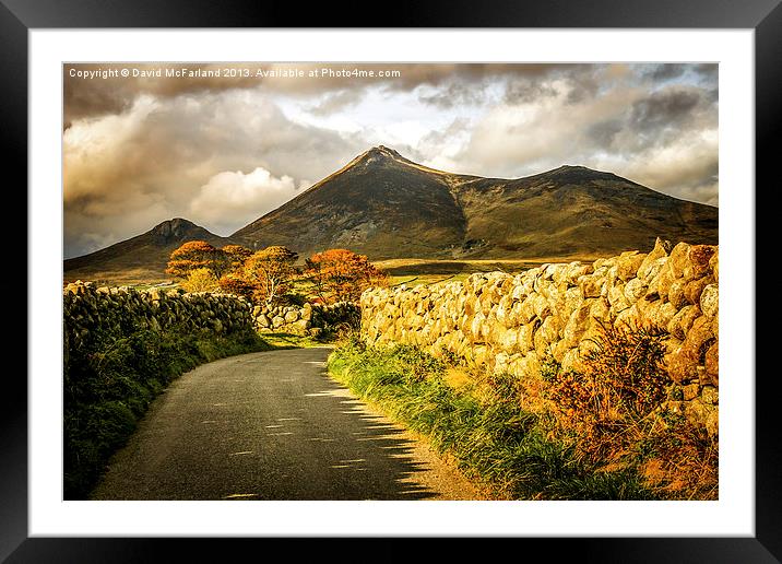 Autumn in the Mournes Framed Mounted Print by David McFarland