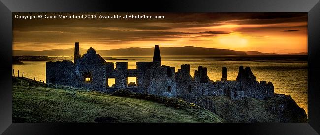Dunluce Castle panorama Framed Print by David McFarland