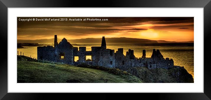 Dunluce Castle panorama Framed Mounted Print by David McFarland