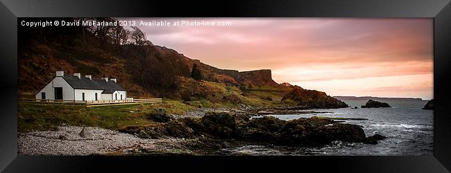 Murlough Bay sunset Framed Print by David McFarland