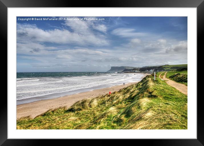 Blustery Ballycastle Framed Mounted Print by David McFarland