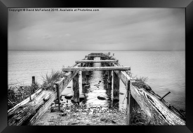  The old pier, Derrytrasna Framed Print by David McFarland