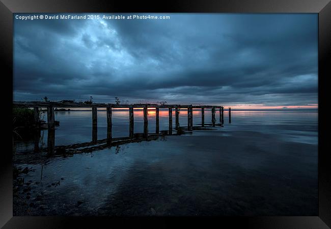  Derrytrasna pier Framed Print by David McFarland