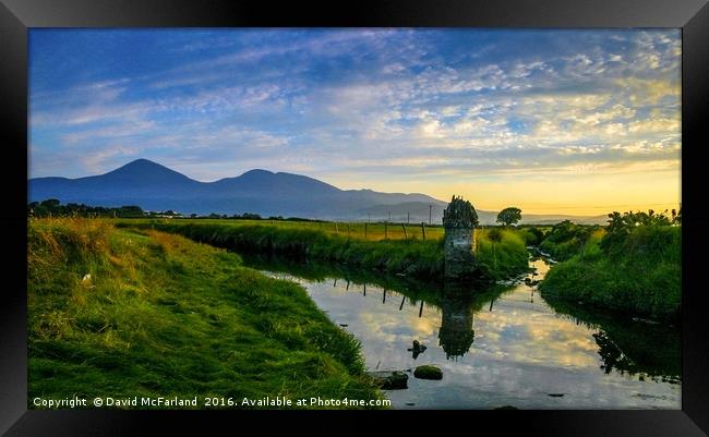 Evening time in the Mournes Framed Print by David McFarland