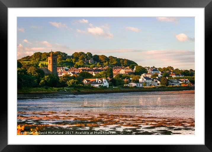 Evening reflections at Dundrum Framed Mounted Print by David McFarland