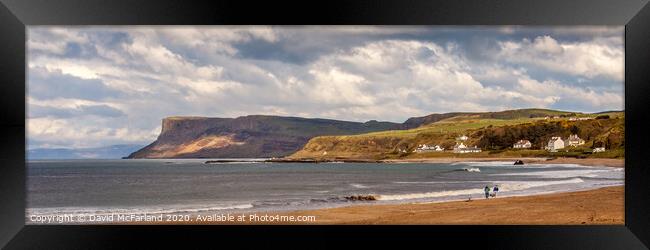 Fair Head panorama, Northern Ireland Framed Print by David McFarland