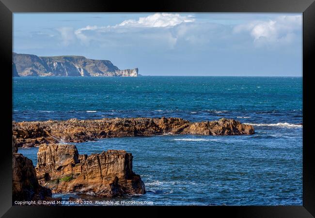 Kinbane Head Framed Print by David McFarland