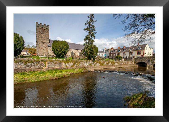 The River Lagan passes through Dromore, County Down Framed Mounted Print by David McFarland