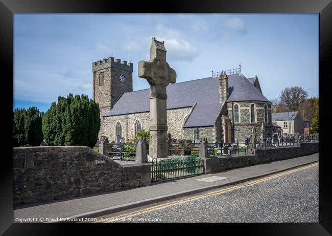 Dromore Cathedral and Cross, Northern Ireland Framed Print by David McFarland