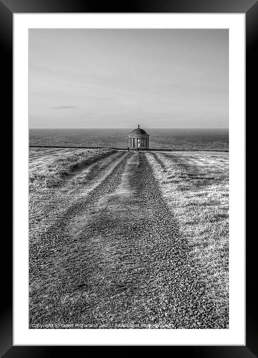 Mussenden Temple in Londonderry, Northern Ireland Framed Mounted Print by David McFarland