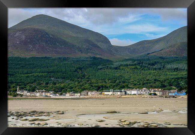 Where the mountains of Mourne sweep down to the se Framed Print by David McFarland