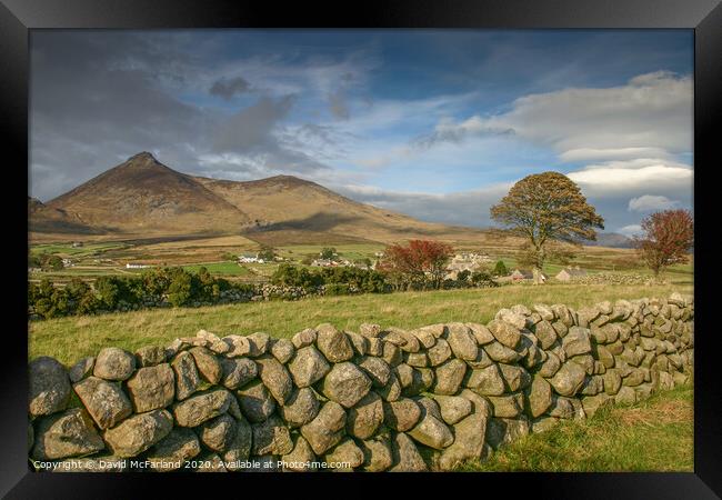 Binian and the Mournes, Northern Ireland Framed Print by David McFarland