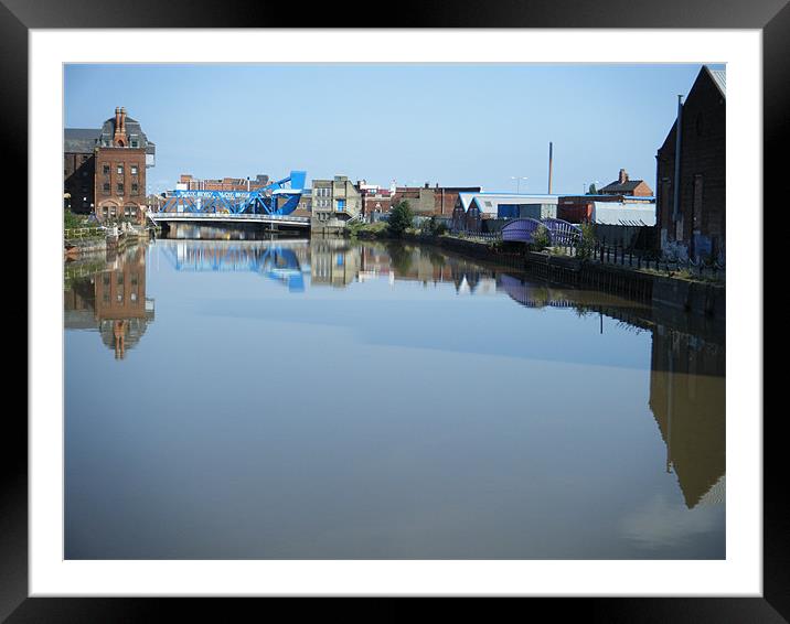 reflections of hull Framed Mounted Print by Martin Parkinson