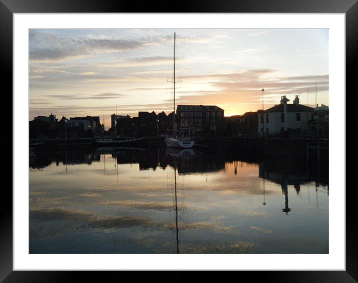 morning quayside Framed Mounted Print by Martin Parkinson