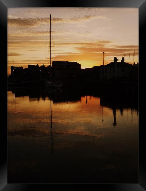 Morning silhouette Framed Print by Martin Parkinson