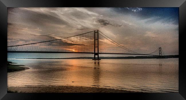  The Humber Bridge at Dusk  2015 Framed Print by Martin Parkinson