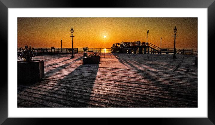 Victoria Pier at Night Framed Mounted Print by Martin Parkinson