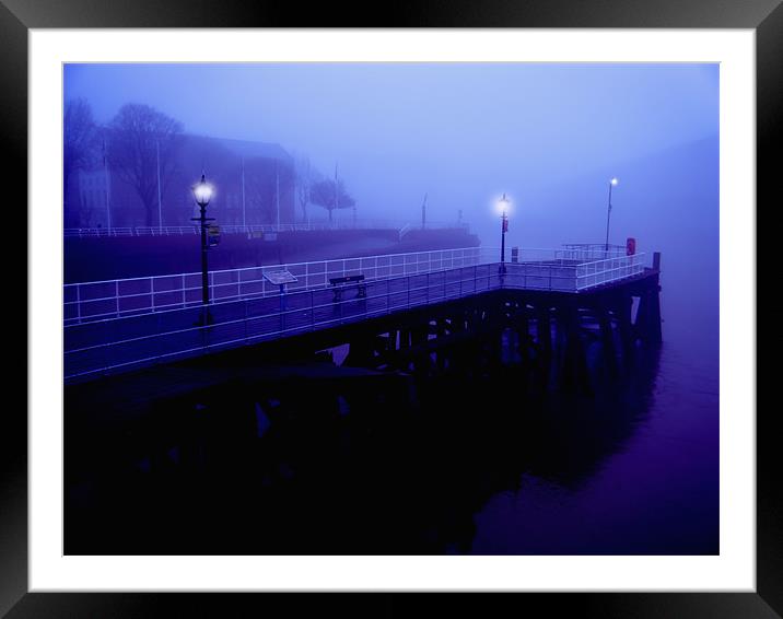 Pier through the mist Framed Mounted Print by Martin Parkinson