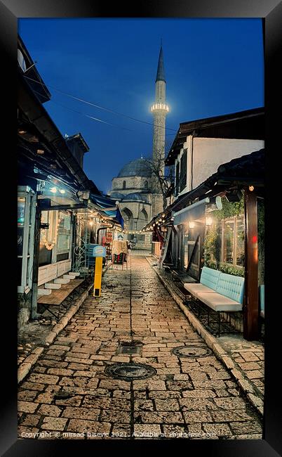 Sarajevo at night Framed Print by mirsad ibisevic