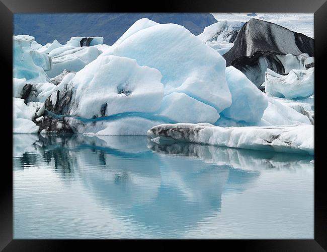 glacial ice lake Framed Print by ian morris