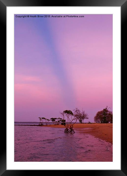 Streaky Pink Sunset Framed Mounted Print by Heath Birrer