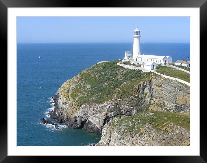 southstack anglesy Framed Mounted Print by bryan hill