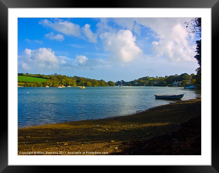 Mylor Creek Framed Mounted Print by Brian Roscorla