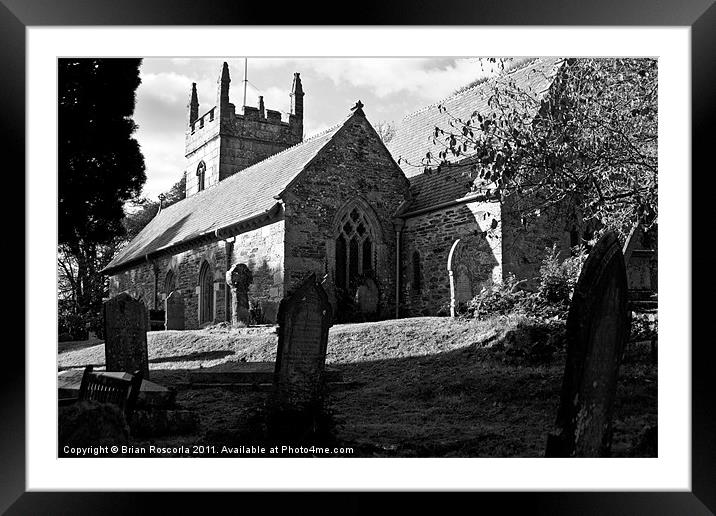 Mawnan Smith Parish Church Framed Mounted Print by Brian Roscorla
