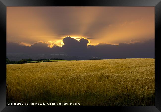 Cornish Sunrise Framed Print by Brian Roscorla