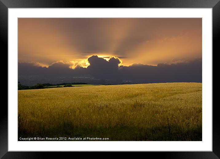 Cornish Sunrise Framed Mounted Print by Brian Roscorla