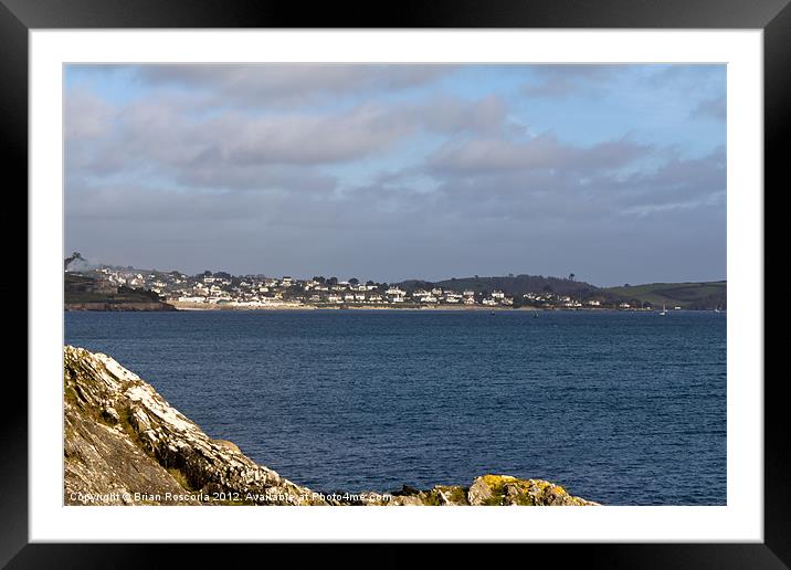 St Mawes Village Framed Mounted Print by Brian Roscorla