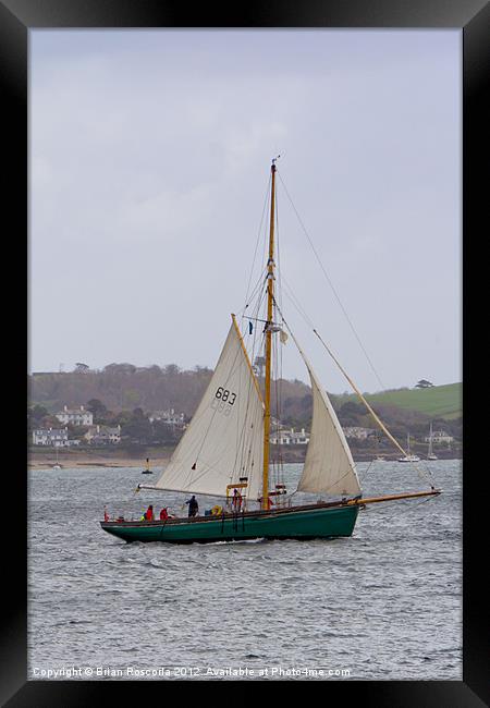 Passing St Mawes Framed Print by Brian Roscorla