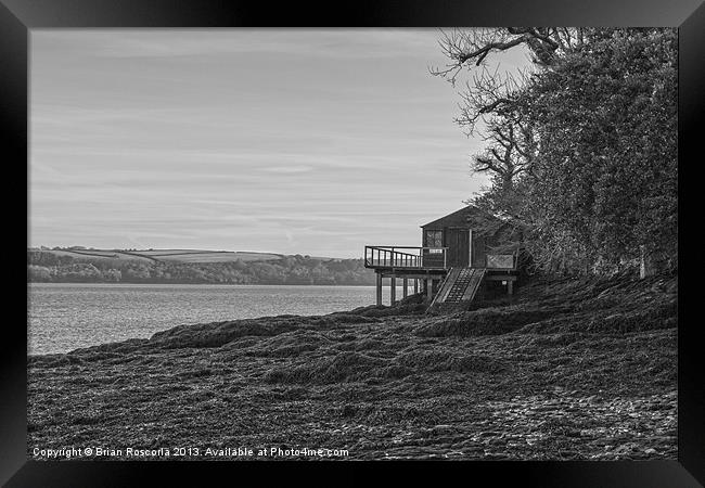 Lonley Boat House Framed Print by Brian Roscorla