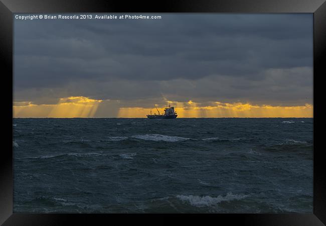 Stormy falmouth Framed Print by Brian Roscorla