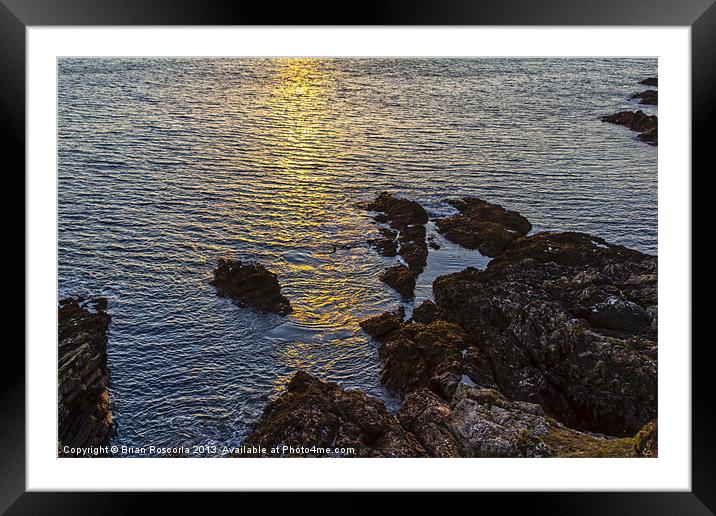 Golden Reflection Framed Mounted Print by Brian Roscorla
